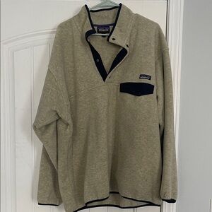 Patagonia Khaki Fleece with Dark Trim